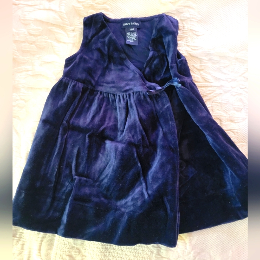 Girls Ralph Lauren Velvet Dresd